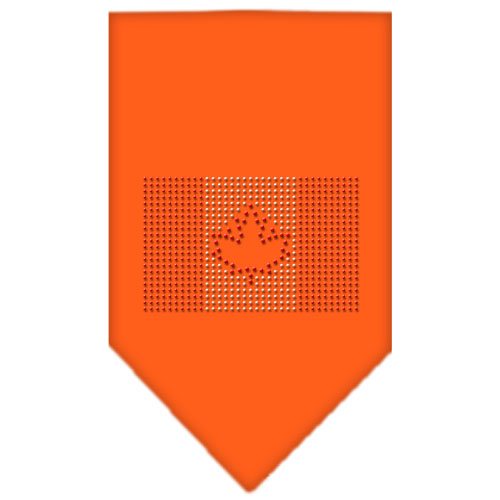 Canadian Flag Rhinestone Bandana Orange Large
